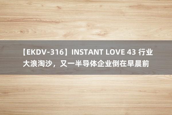 【EKDV-316】INSTANT LOVE 43 行业大浪淘沙，又一半导体企业倒在早晨前