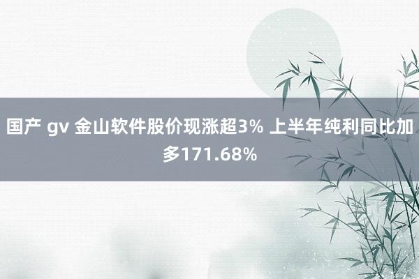 国产 gv 金山软件股价现涨超3% 上半年纯利同比加多171.68%