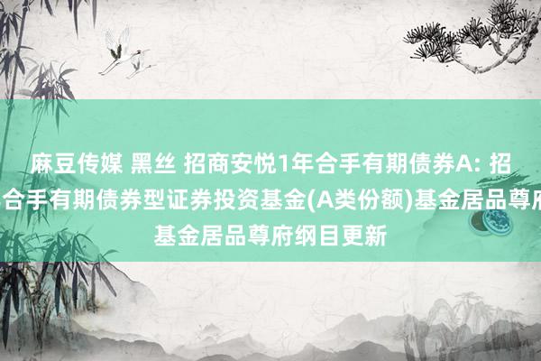 麻豆传媒 黑丝 招商安悦1年合手有期债券A: 招商安悦1年合手有期债券型证券投资基金(A类份额)基金居品尊府纲目更新